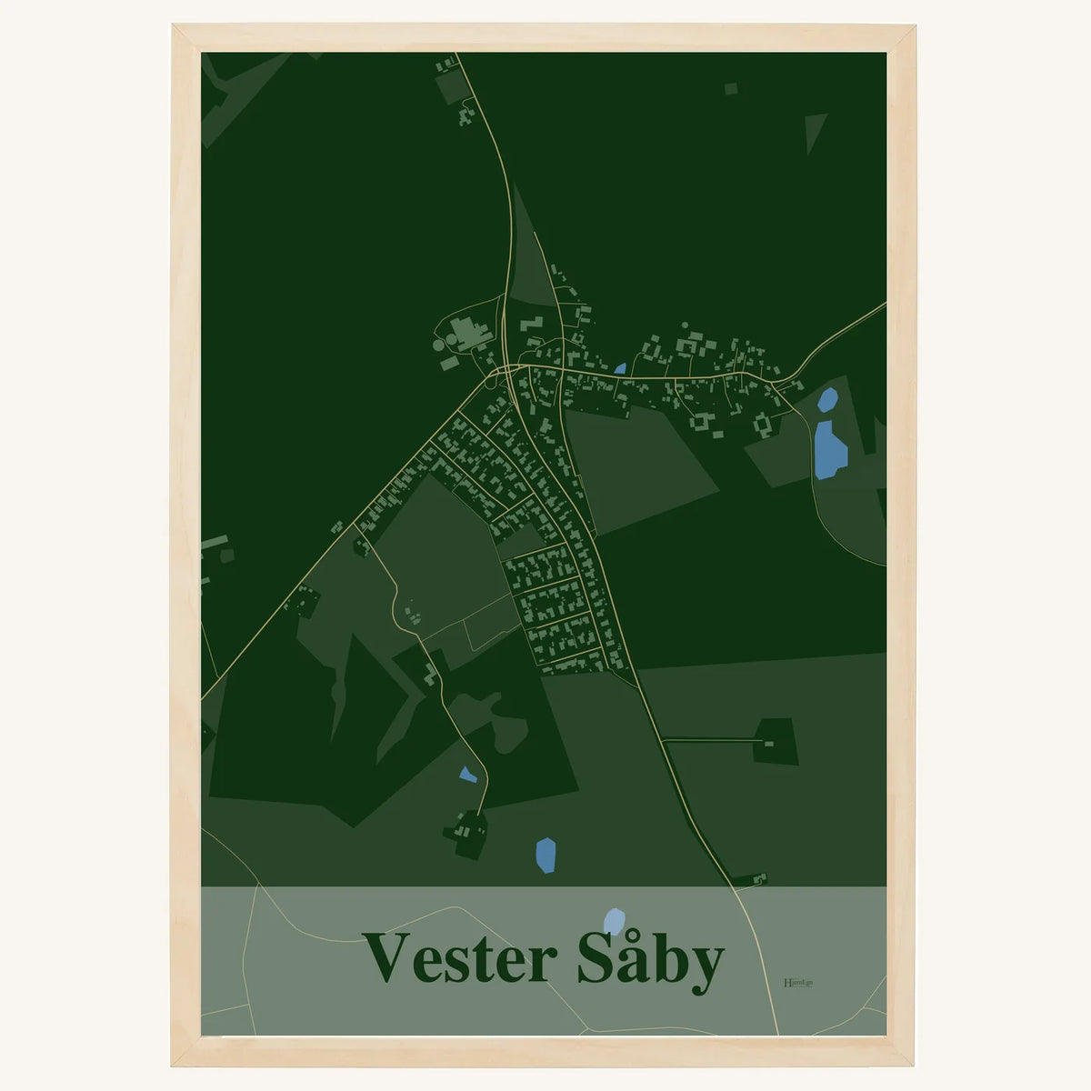 Vester Såby plakat – Firkantet 2026 – Mørk grøn