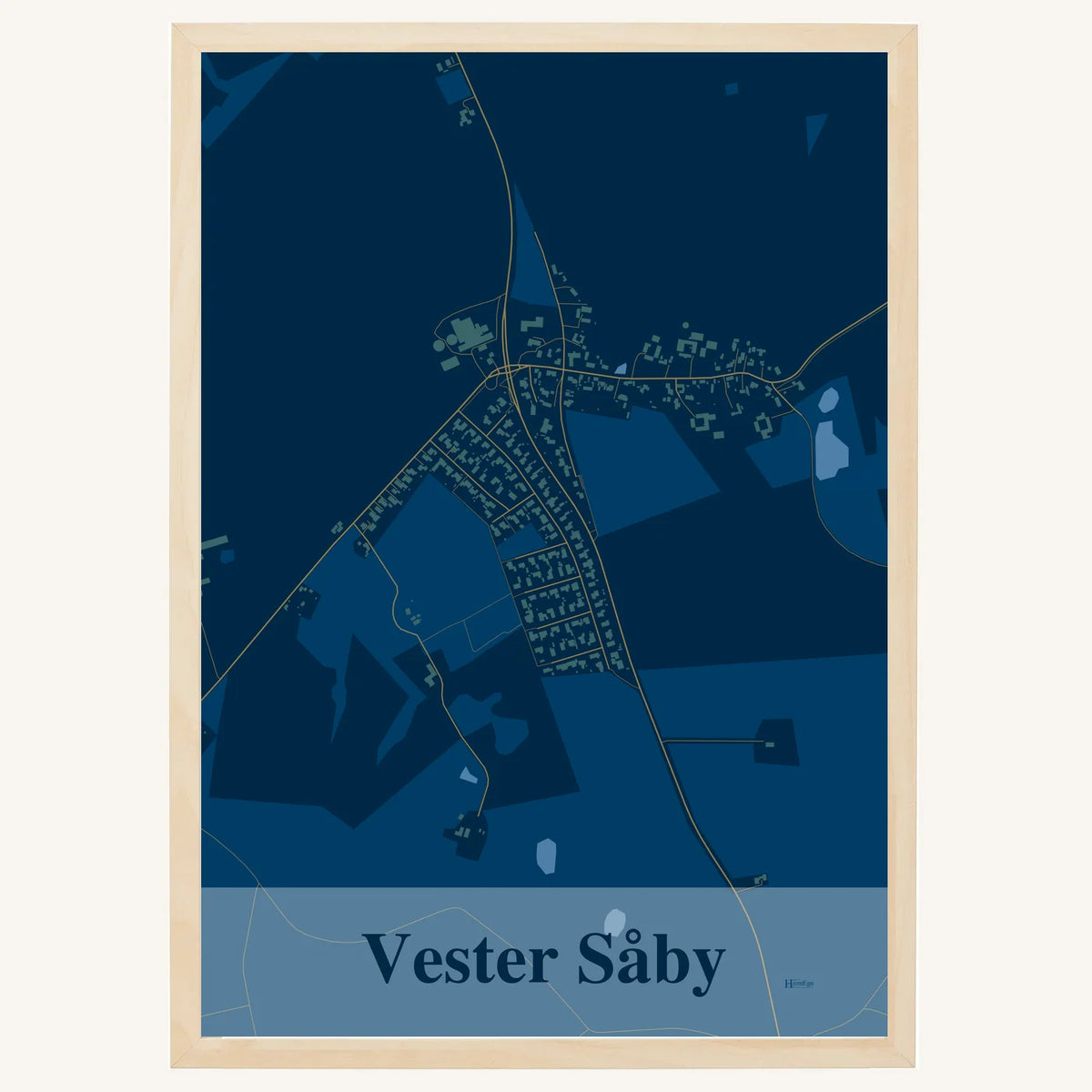 Vester Såby plakat – Firkantet 2026 – Mørk blå