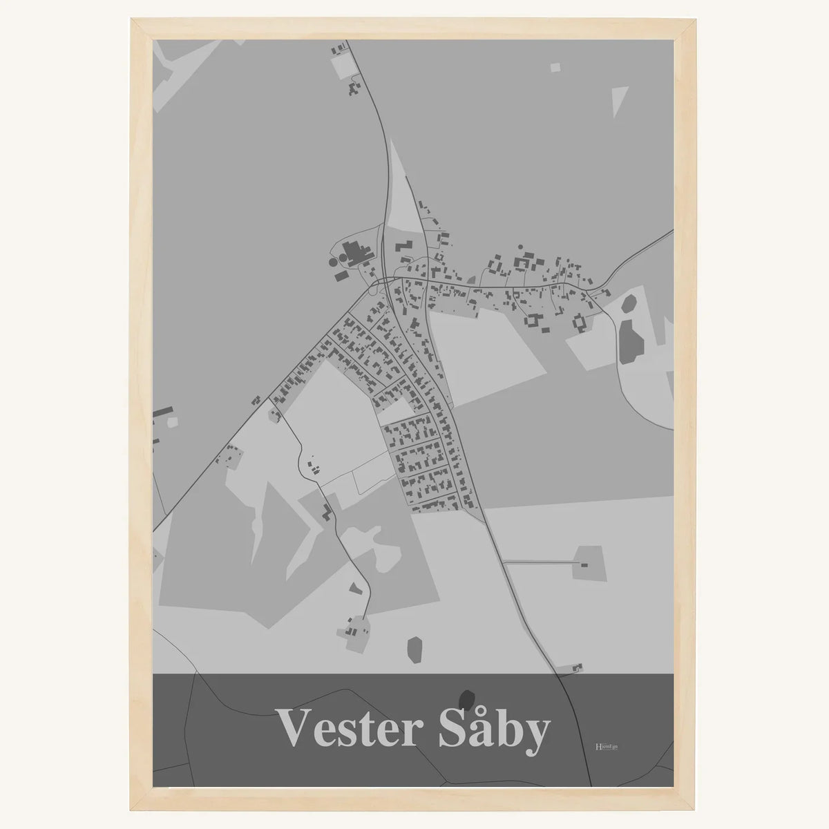 Vester Såby plakat – Firkantet 2026 – Lys pastel grå