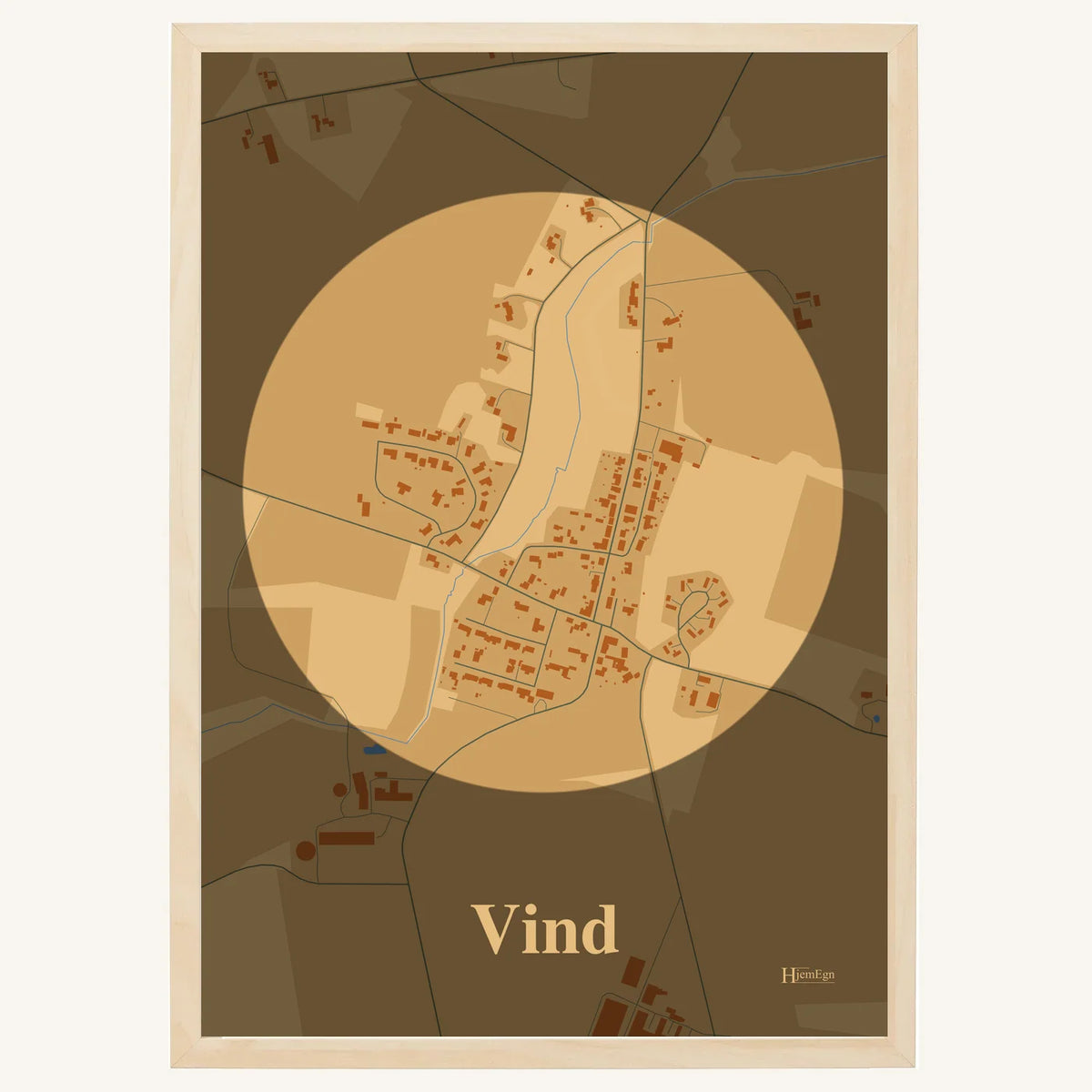 Vind plakat – Centrum 2026 – Lys pastel brun