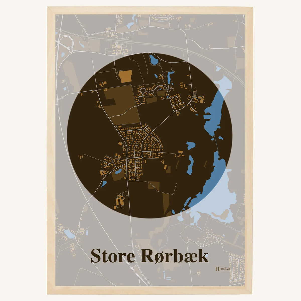 Store Rørbæk plakat – Centrum 2026 – Mørk brun