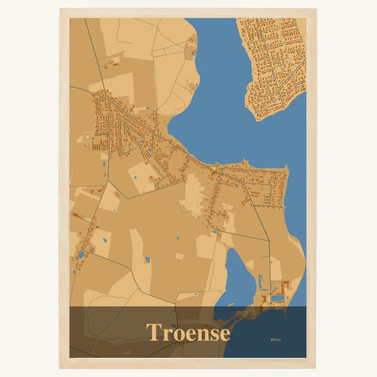 Troense plakat – Firkantet 2026 – Lys pastel brun