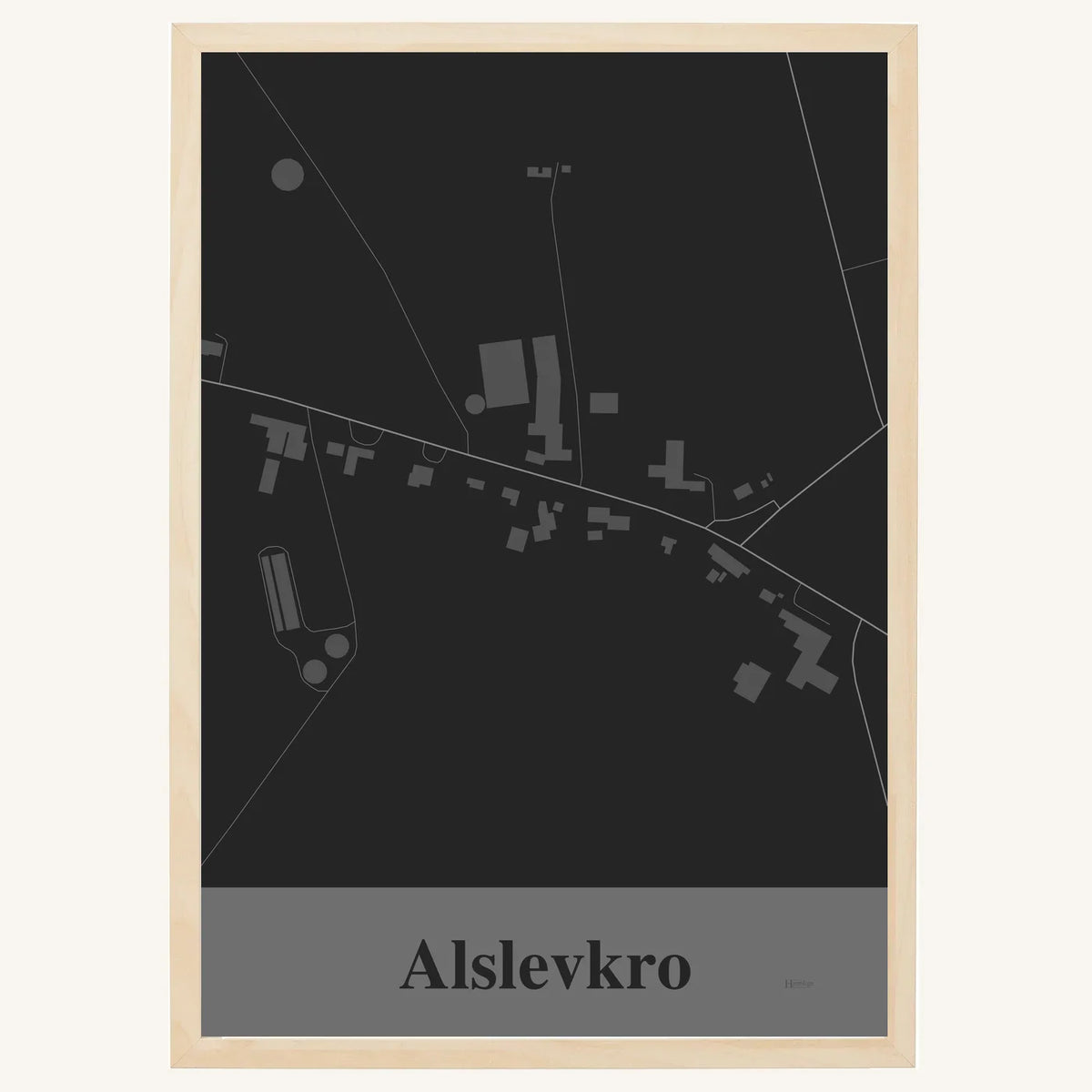 Alslevkro plakat – Firkantet 2026 – Mørk grå