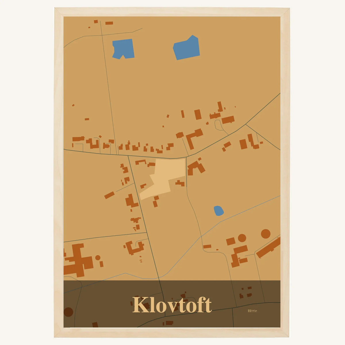 Klovtoft plakat – Firkantet 2026 – Lys pastel brun