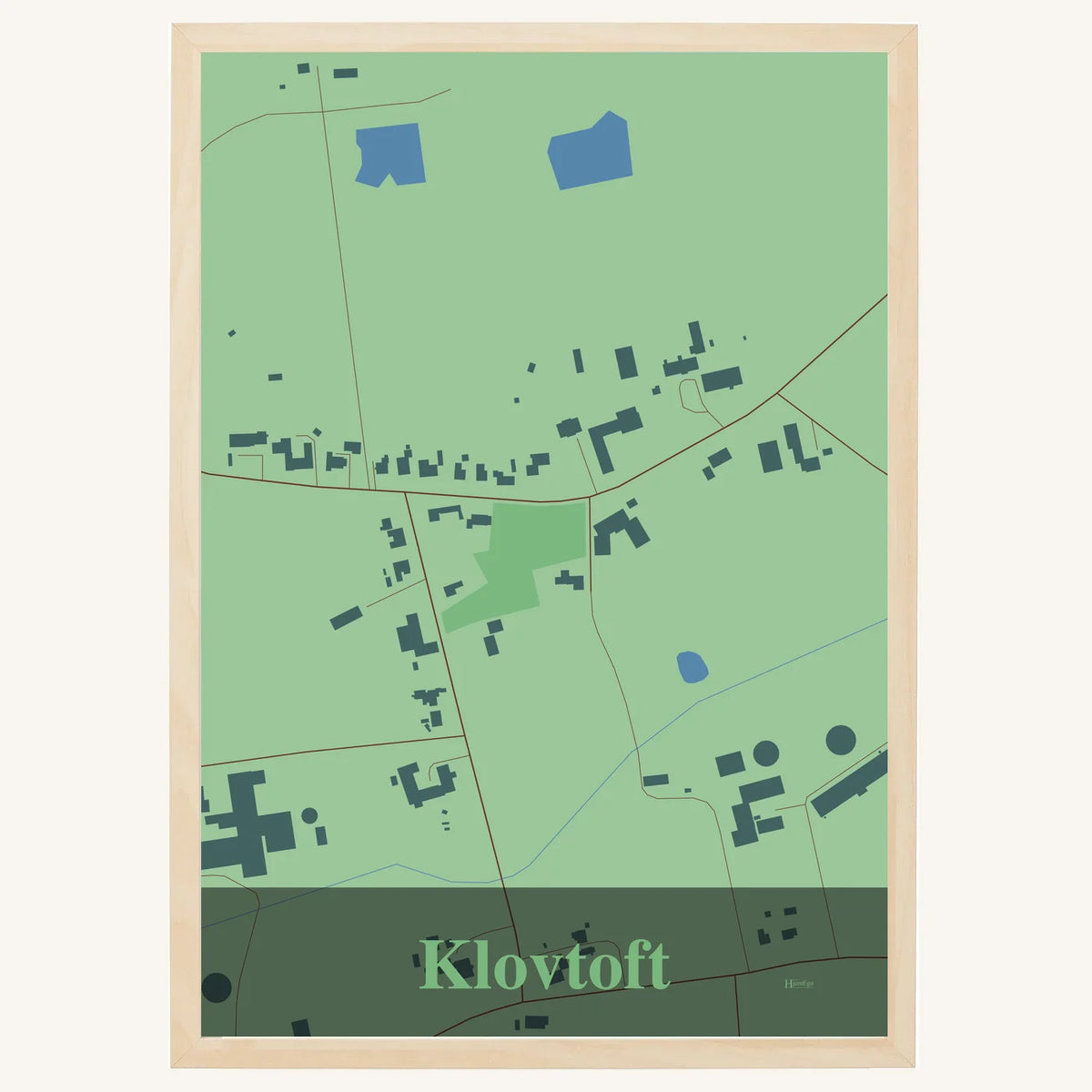 Klovtoft plakat – Firkantet 2026 – Lys pastel grøn