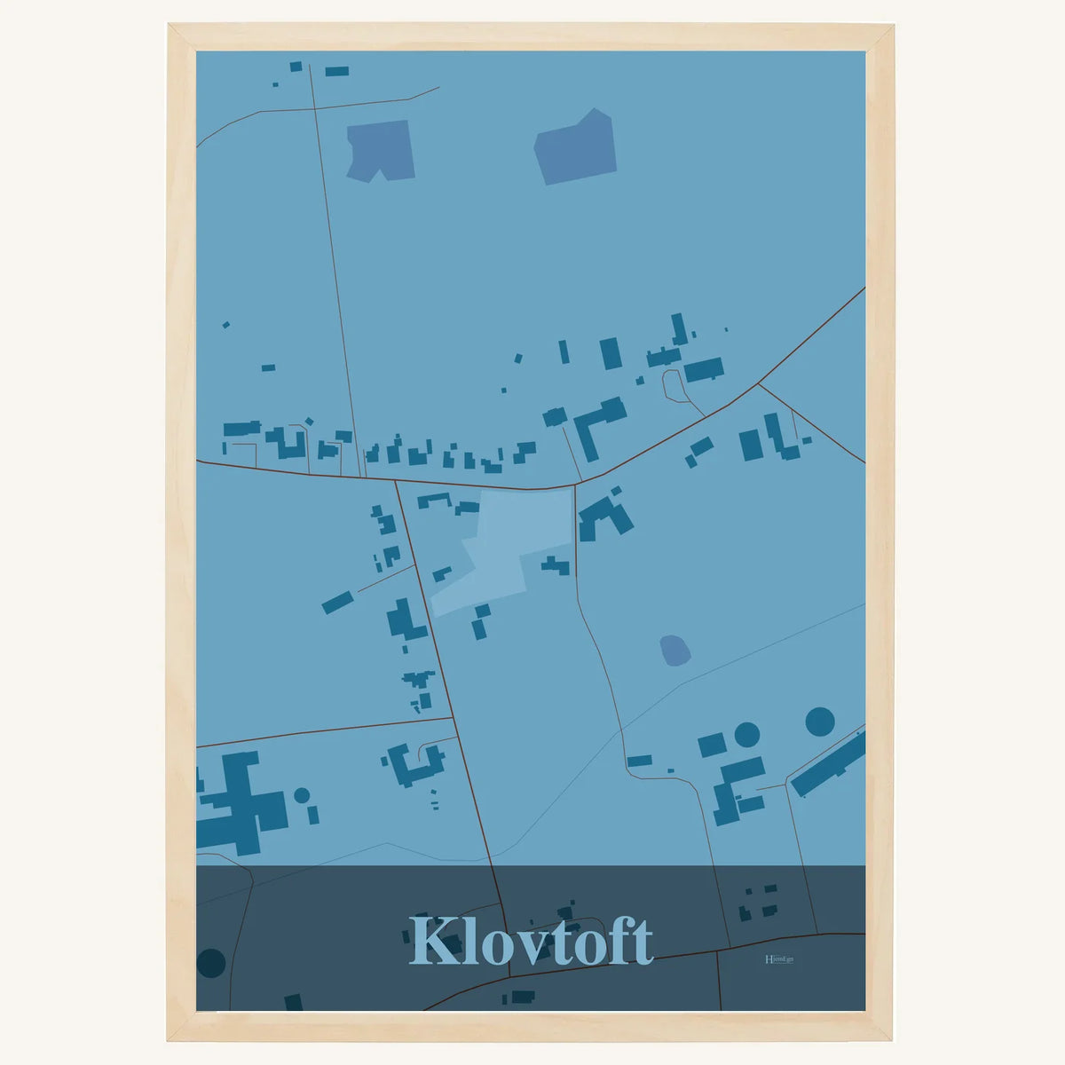 Klovtoft plakat – Firkantet 2026 – Lys pastel blå