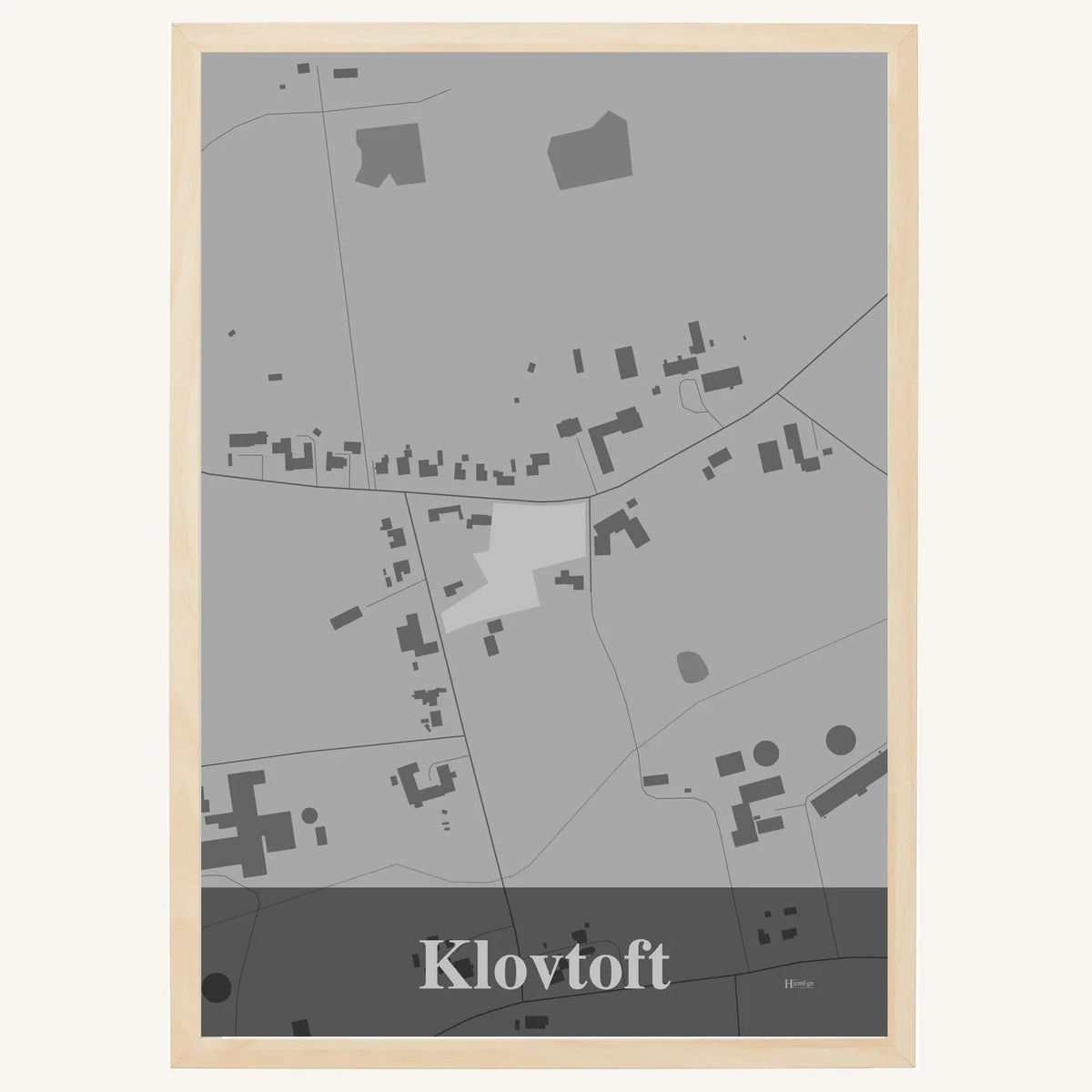 Klovtoft plakat – Firkantet 2026 – Lys pastel grå