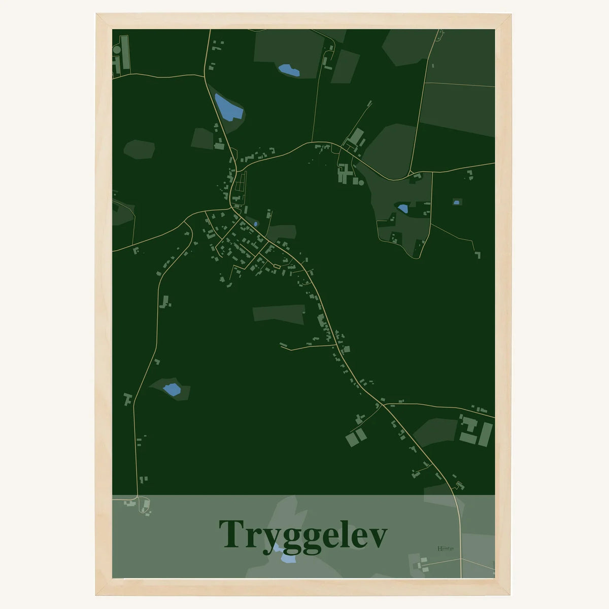 Tryggelev plakat – Firkantet 2026 – Mørk grøn