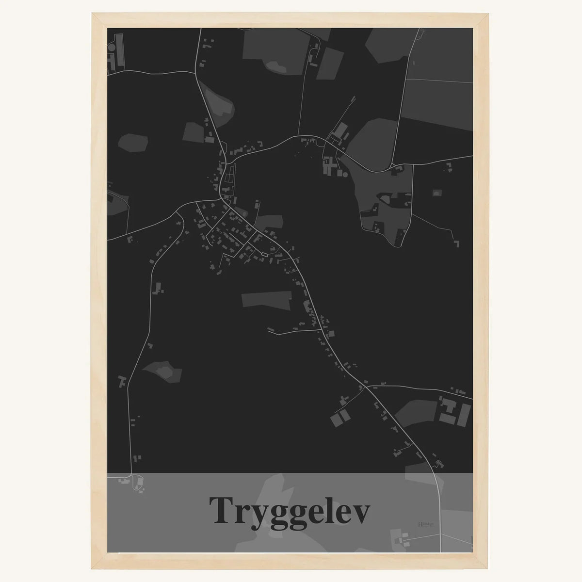 Tryggelev plakat – Firkantet 2026 – Mørk grå