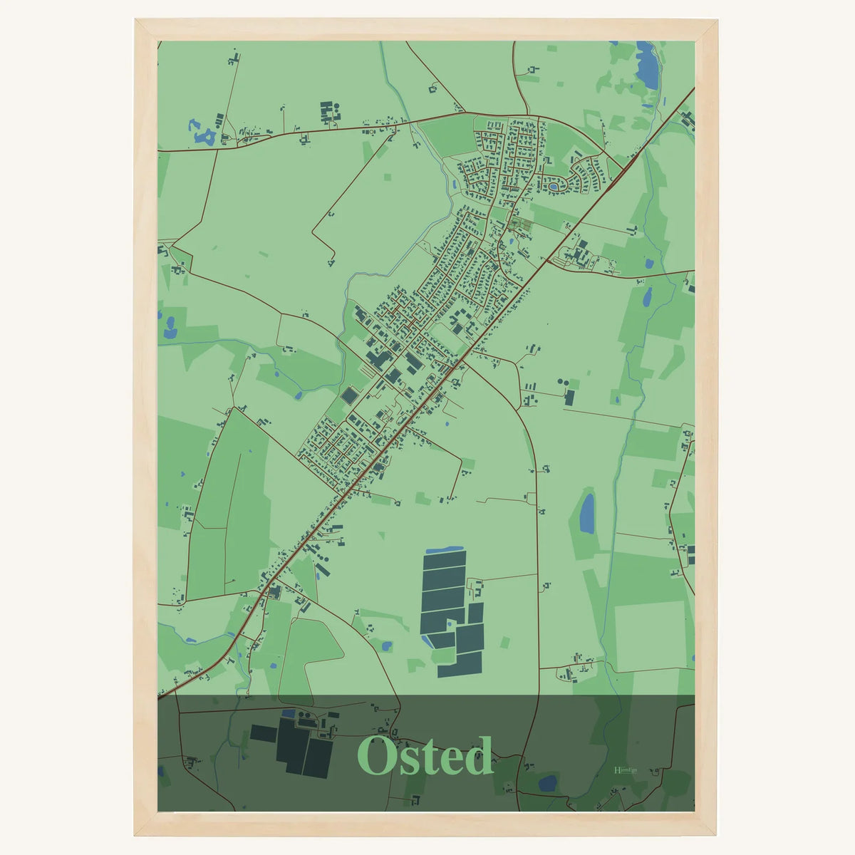Osted plakat – Firkantet 2026 – Lys pastel grøn