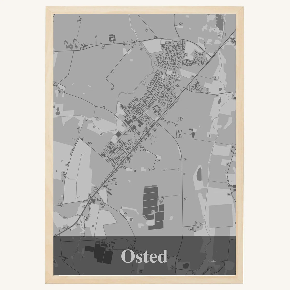 Osted plakat – Firkantet 2026 – Lys pastel grå