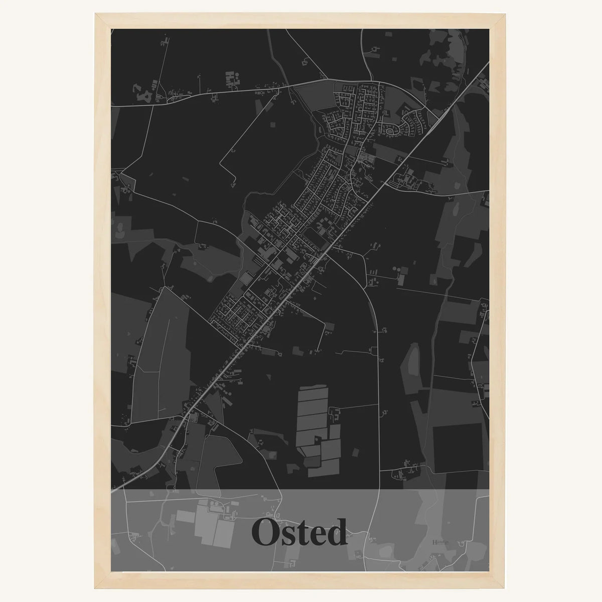 Osted plakat – Firkantet 2026 – Mørk grå