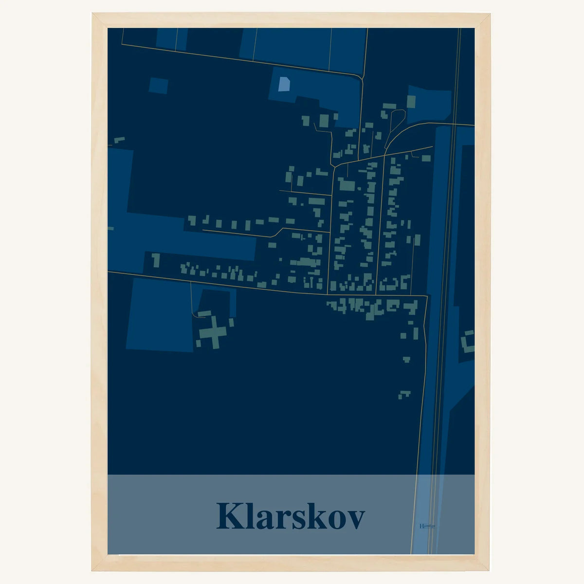 Klarskov plakat – Firkantet 2026 – Mørk blå