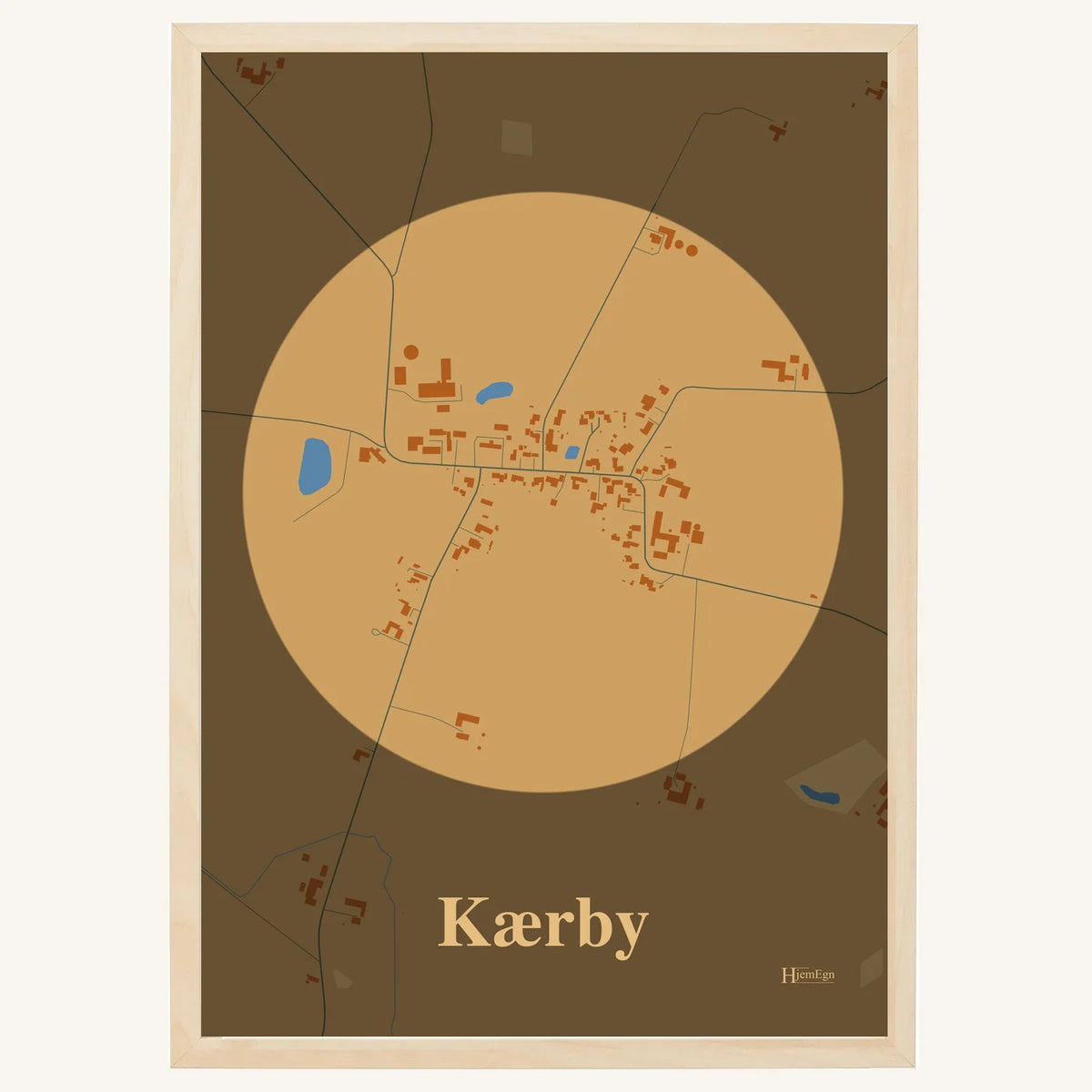 Kærby plakat – Centrum 2026 – Lys pastel brun
