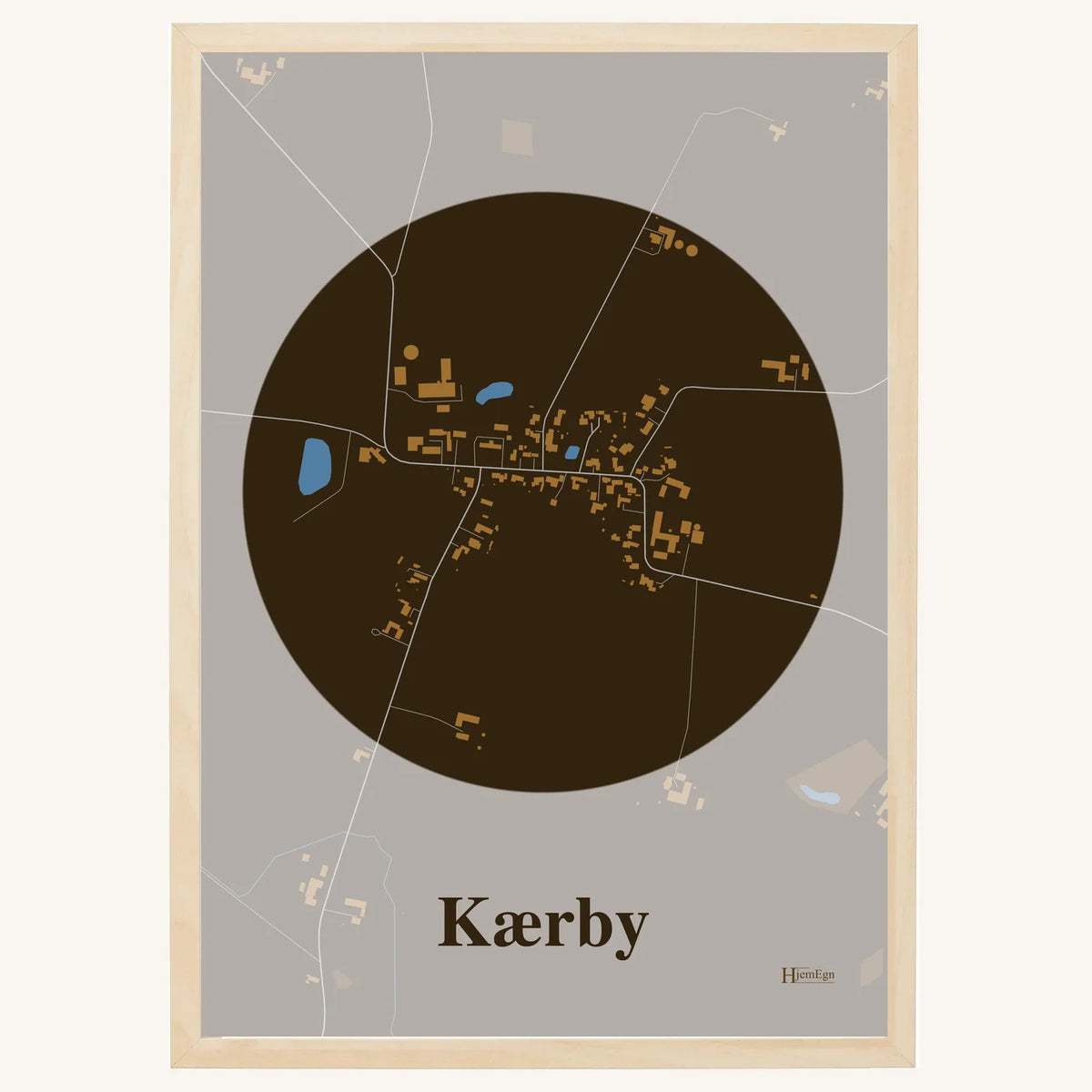 Kærby plakat – Centrum 2026 – Mørk brun