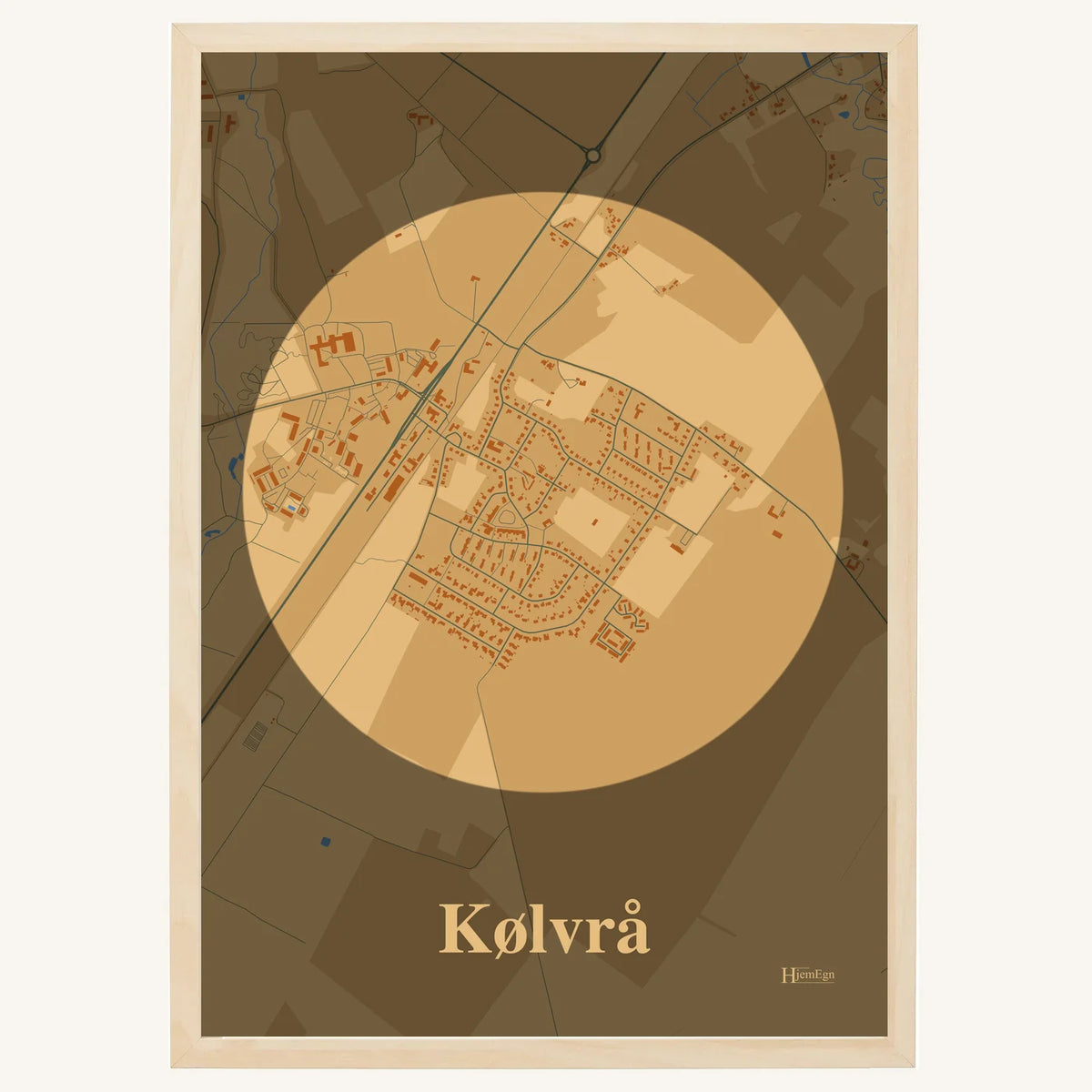 Kølvrå plakat – Centrum 2026 – Lys pastel brun