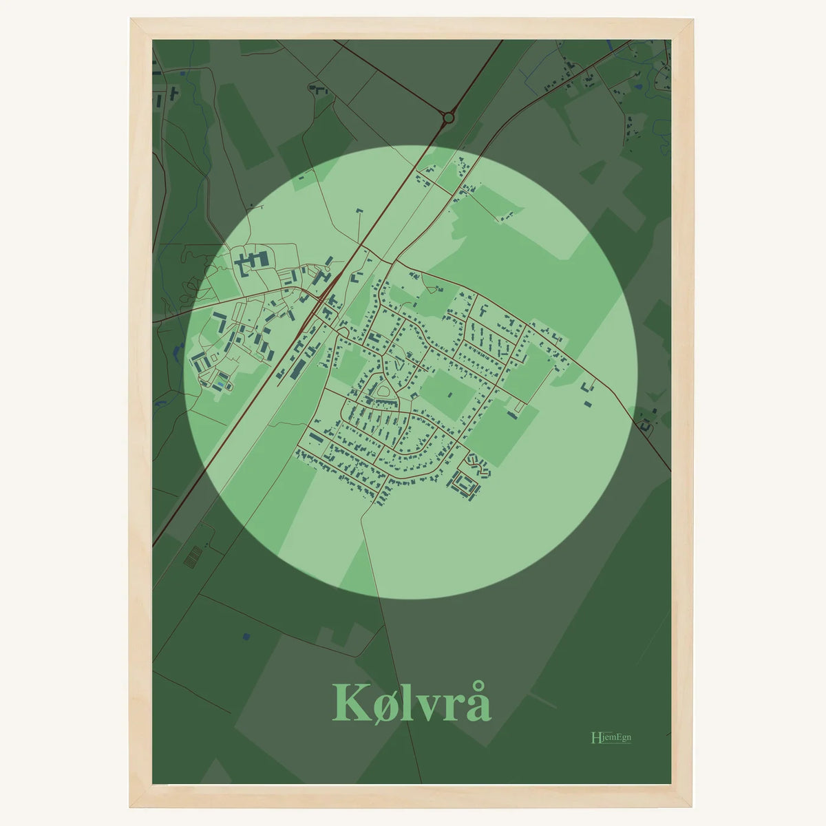 Kølvrå plakat – Centrum 2026 – Lys pastel grøn