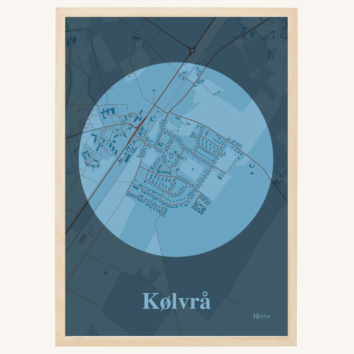 Kølvrå plakat – Centrum 2026 – Lys pastel blå