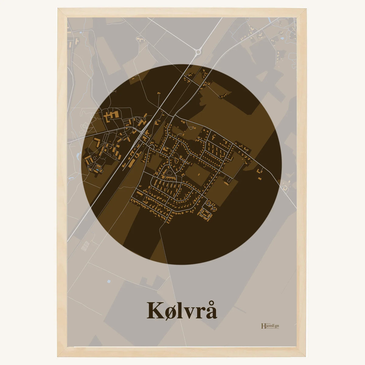 Kølvrå plakat – Centrum 2026 – Mørk brun