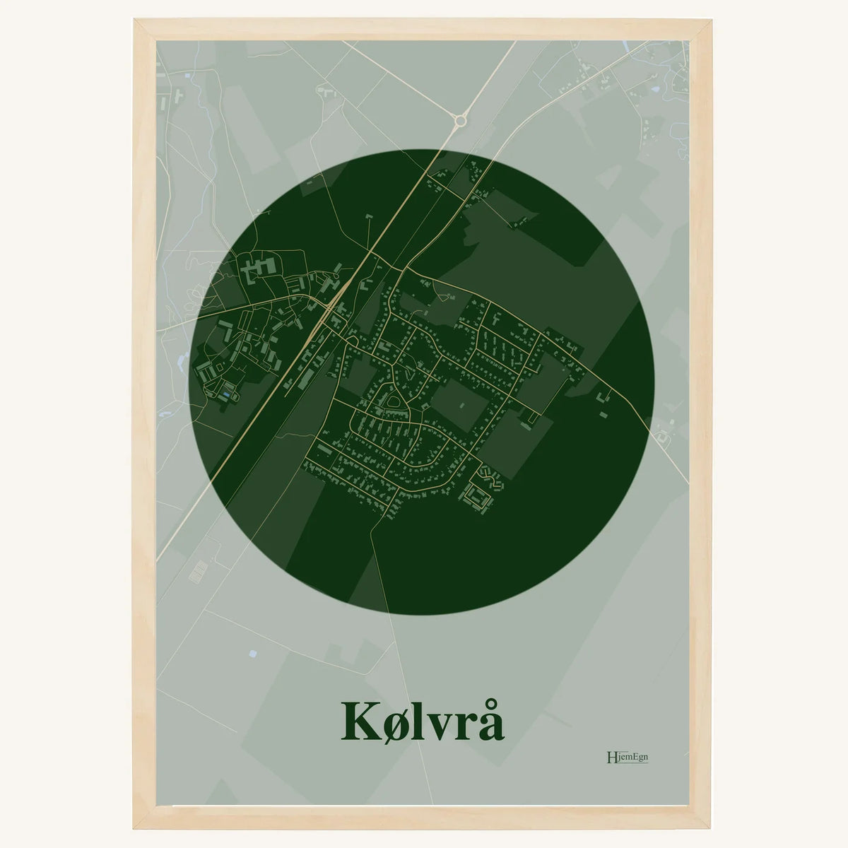 Kølvrå plakat – Centrum 2026 – Mørk grøn