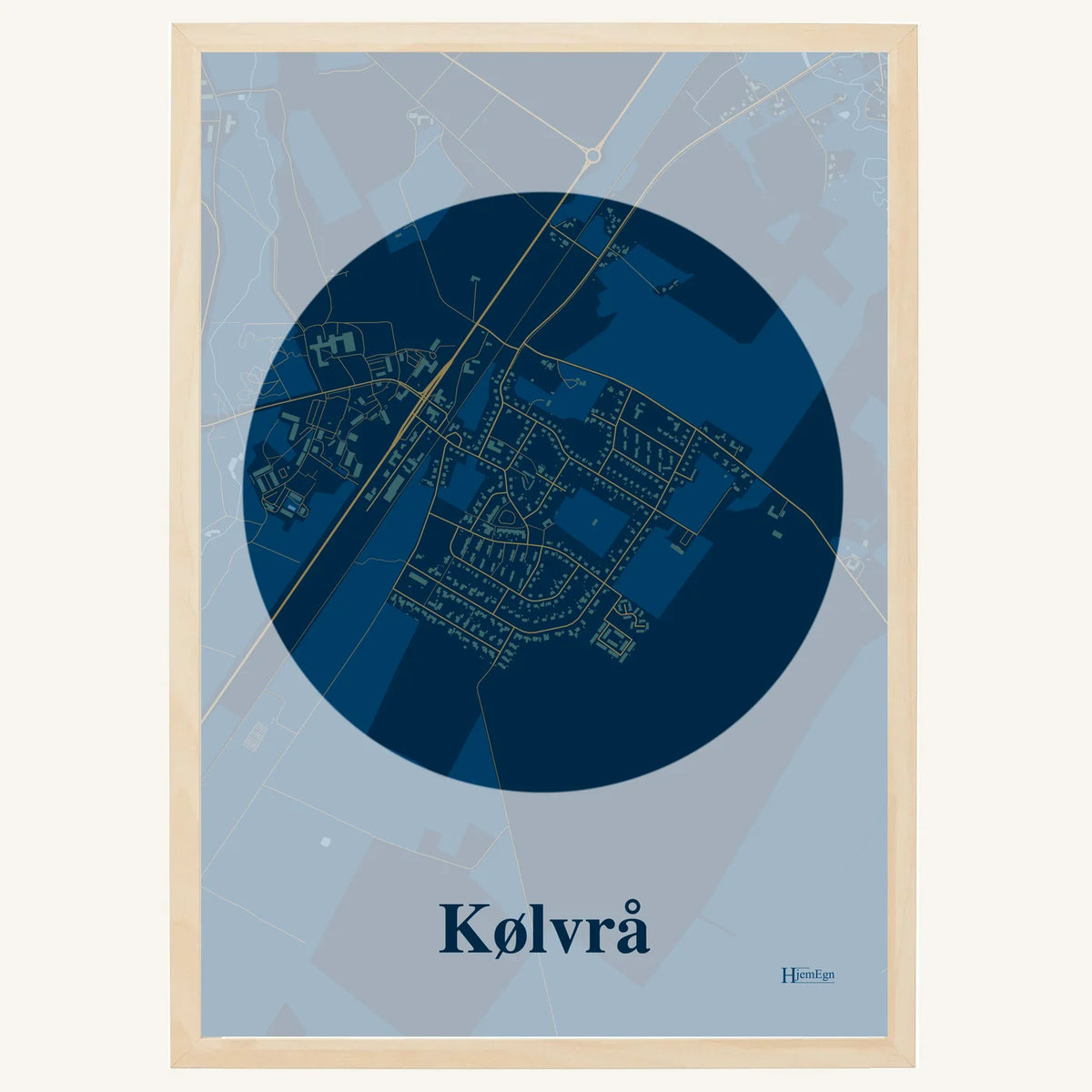 Kølvrå plakat – Centrum 2026 – Mørk blå