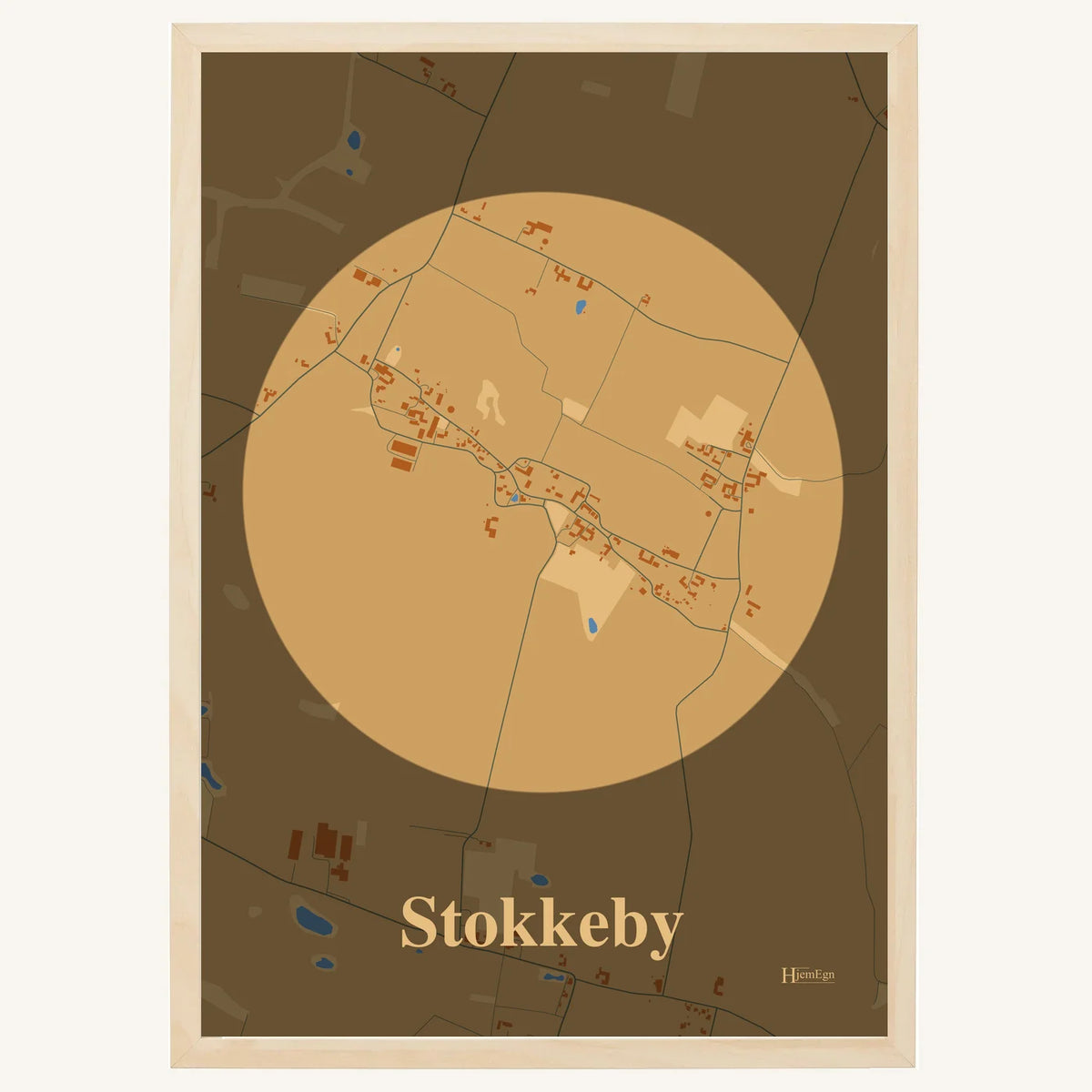 Stokkeby plakat – Centrum 2026 – Lys pastel brun