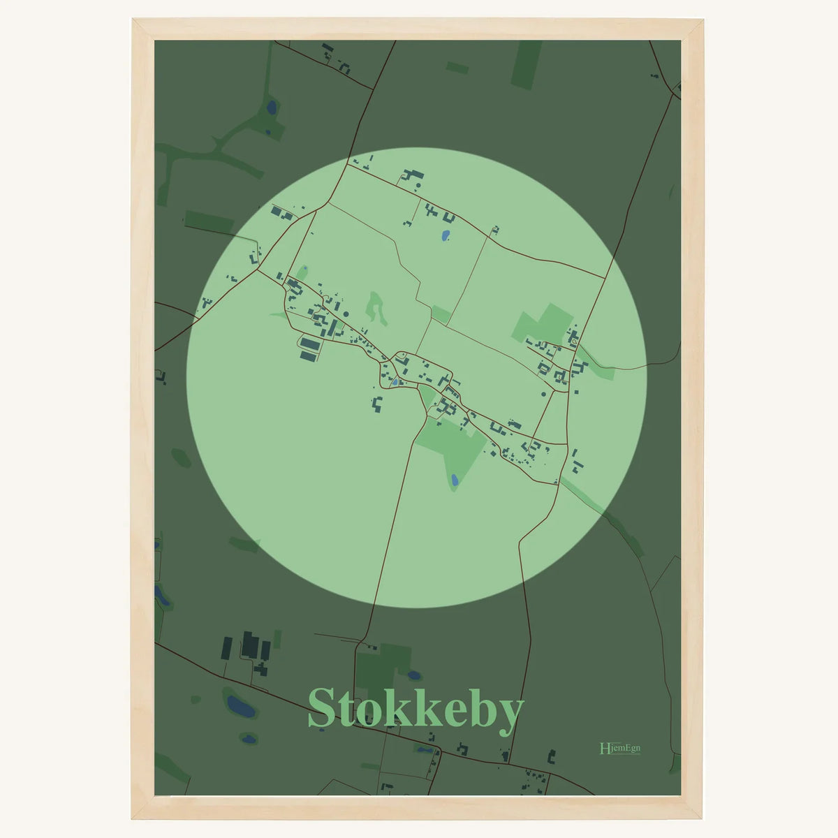 Stokkeby plakat – Centrum 2026 – Lys pastel grøn
