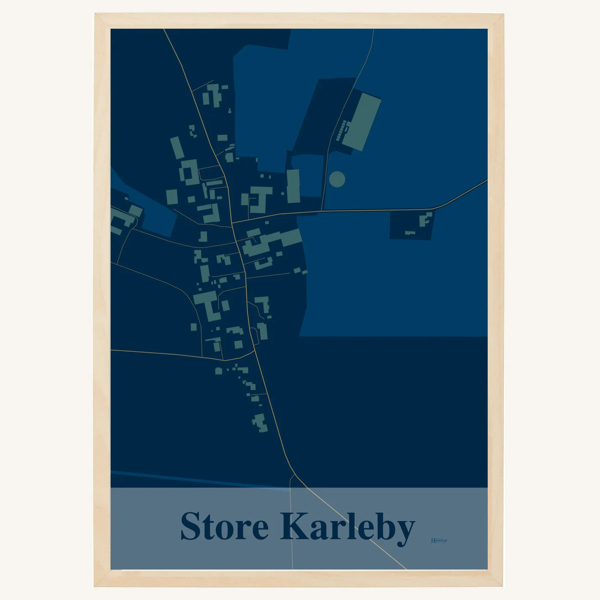 Store Karleby plakat – Firkantet 2026 – Mørk blå