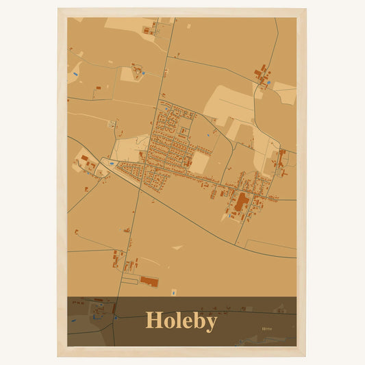 Holeby plakat – Firkantet 2026 – Lys pastel brun