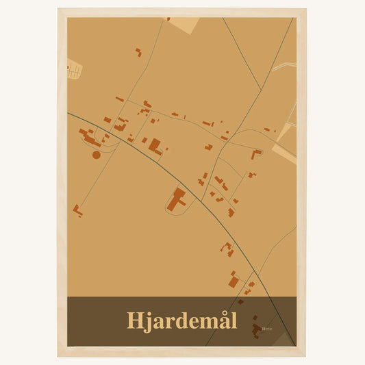 Hjardemål plakat – Firkantet 2026 – Lys pastel brun