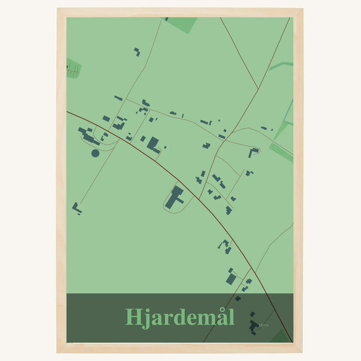 Hjardemål plakat – Firkantet 2026 – Lys pastel grøn