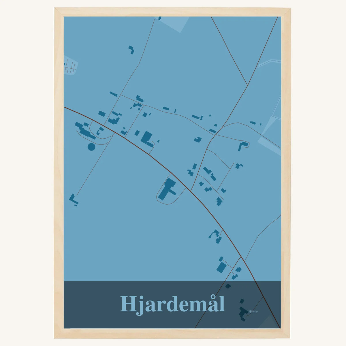 Hjardemål plakat – Firkantet 2026 – Lys pastel blå
