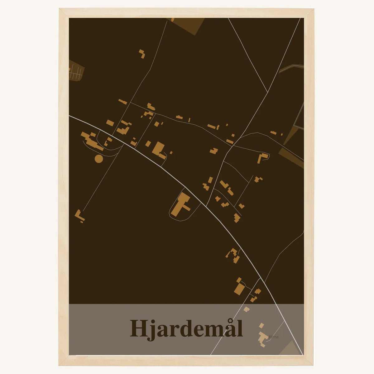 Hjardemål plakat – Firkantet 2026 – Mørk brun
