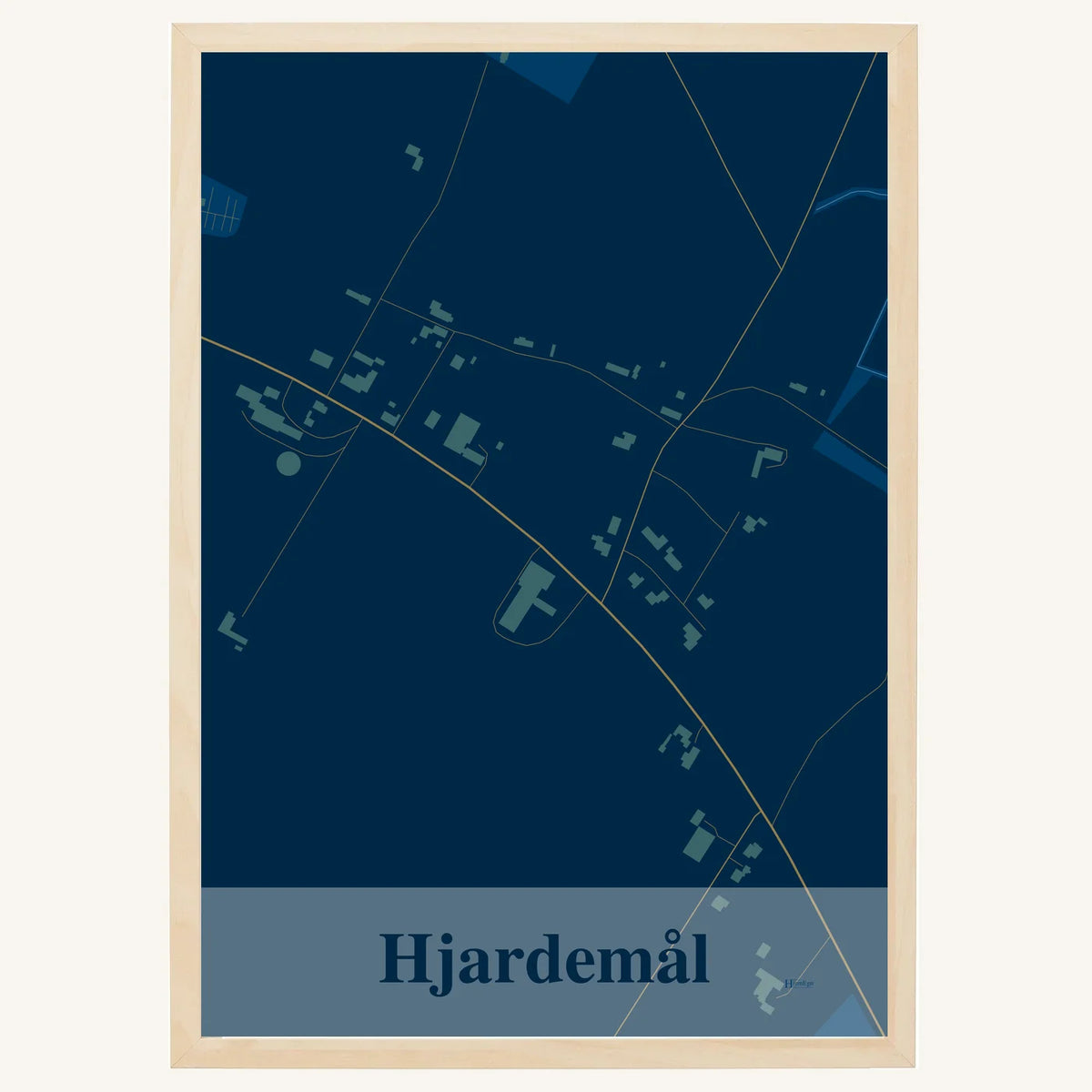 Hjardemål plakat – Firkantet 2026 – Mørk blå