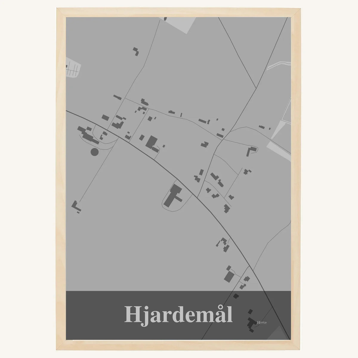 Hjardemål plakat – Firkantet 2026 – Lys pastel grå