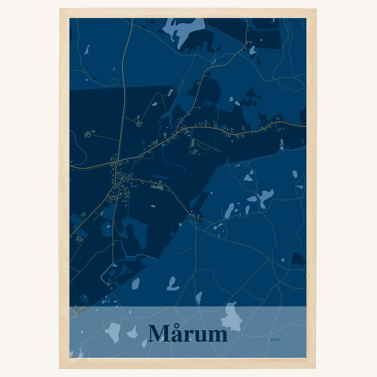 Mårum plakat – Firkantet 2026 – Mørk blå