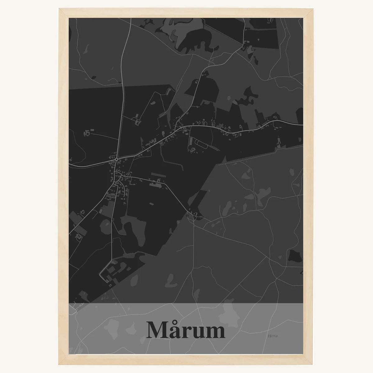 Mårum plakat – Firkantet 2026 – Mørk grå