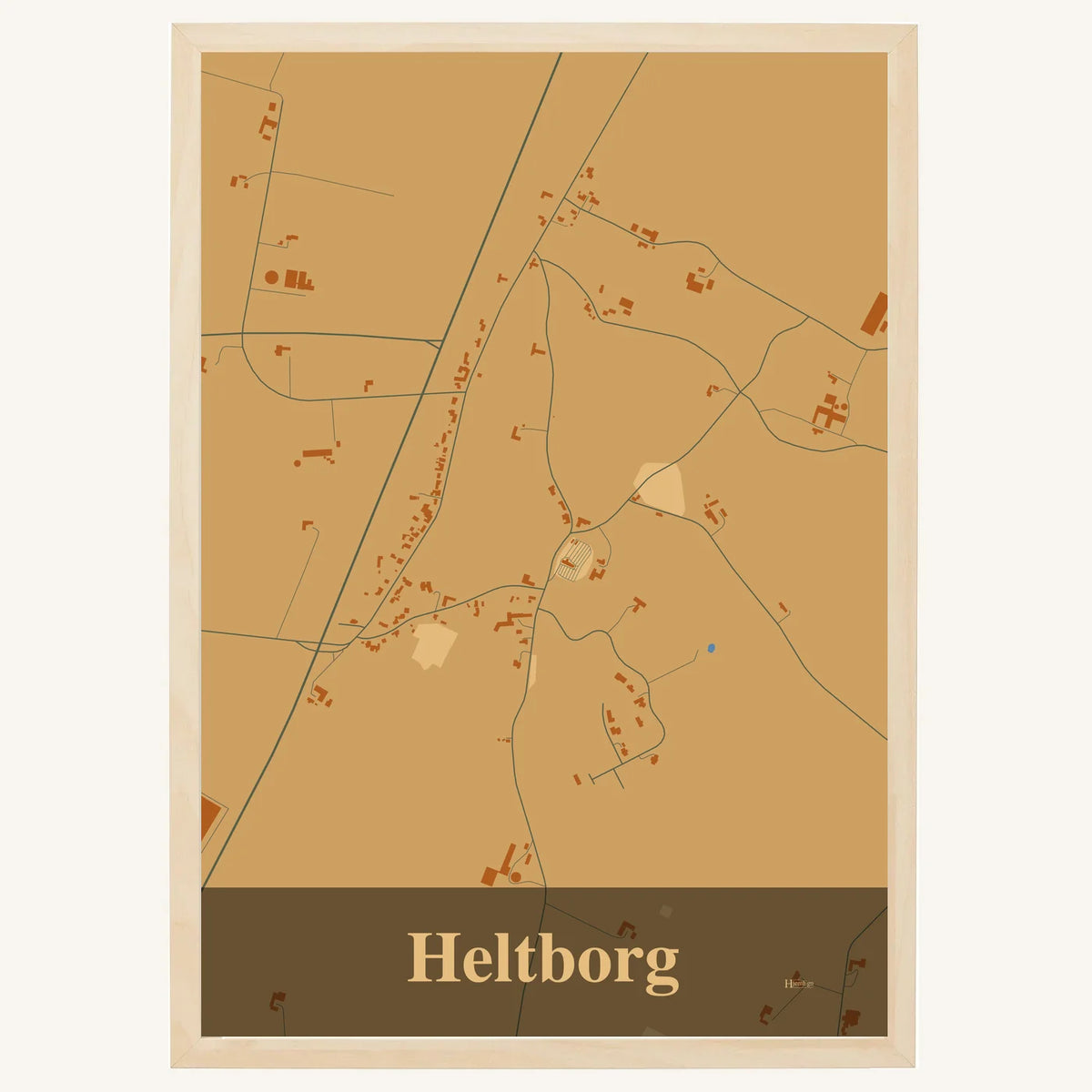 Heltborg plakat – Firkantet 2026 – Lys pastel brun