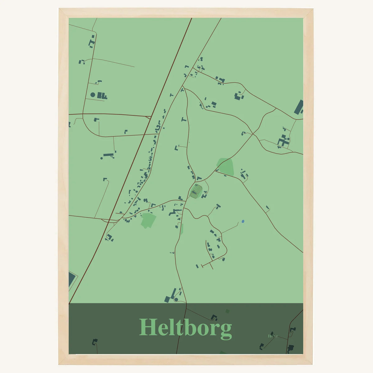 Heltborg plakat – Firkantet 2026 – Lys pastel grøn
