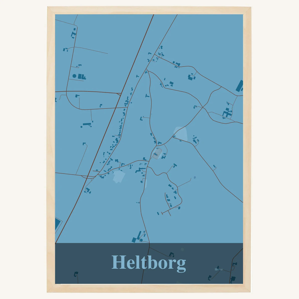 Heltborg plakat – Firkantet 2026 – Lys pastel blå