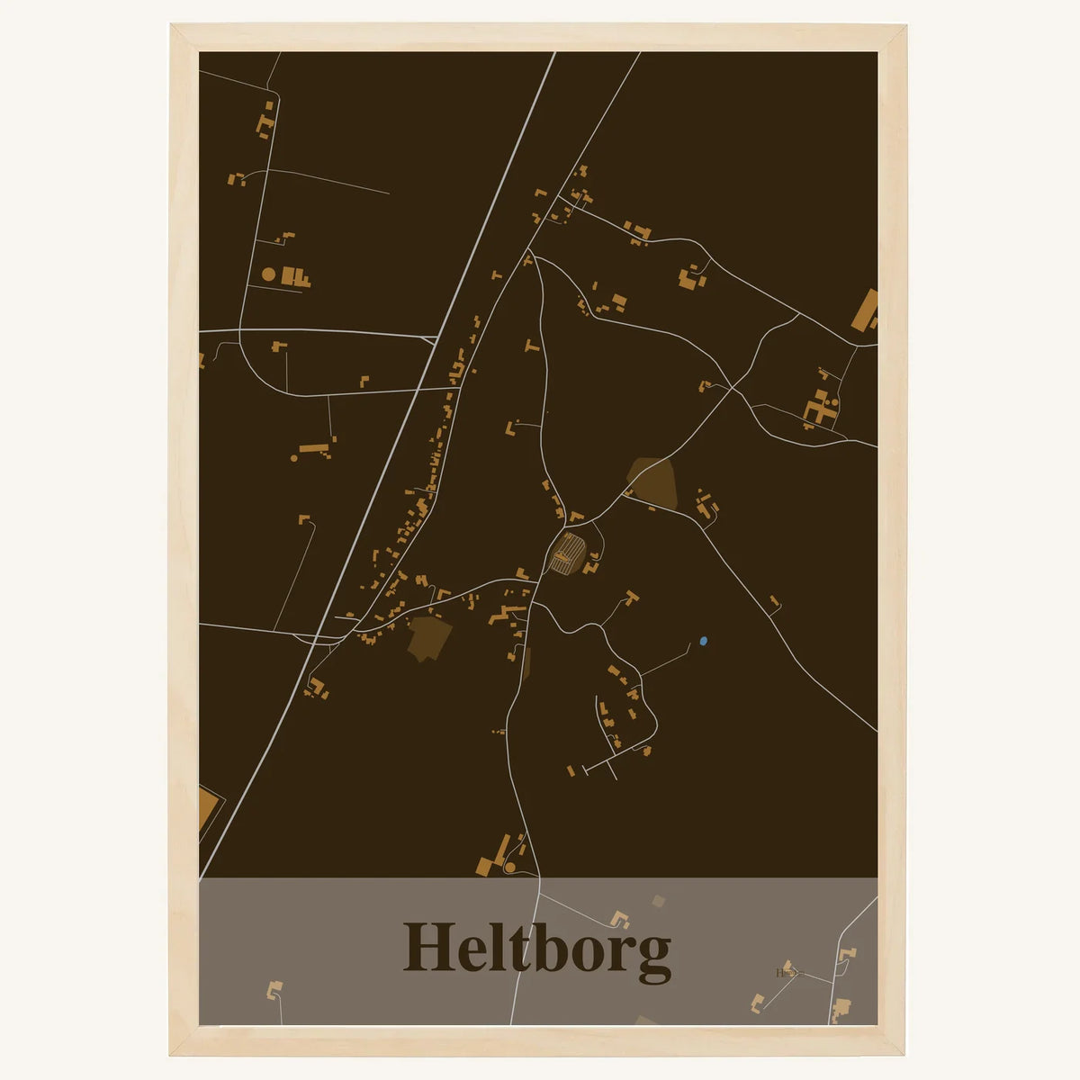 Heltborg plakat – Firkantet 2026 – Mørk brun