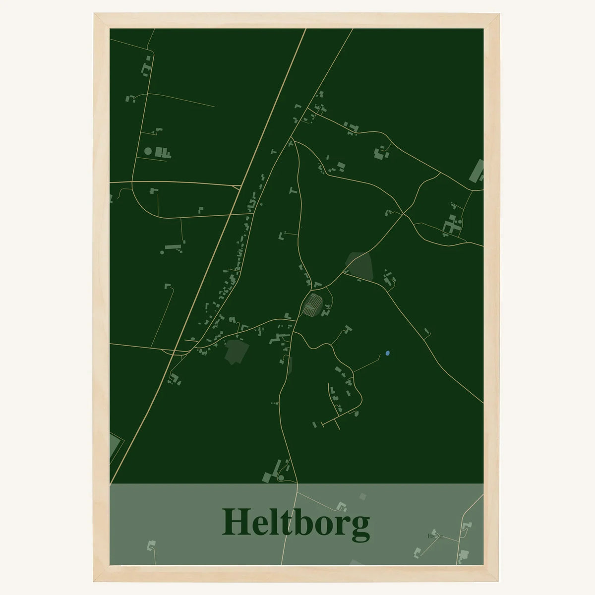 Heltborg plakat – Firkantet 2026 – Mørk grøn