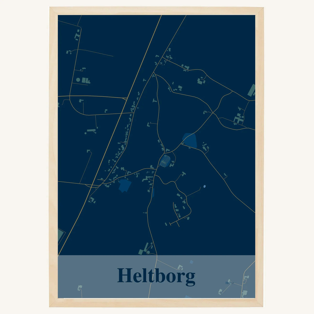 Heltborg plakat – Firkantet 2026 – Mørk blå