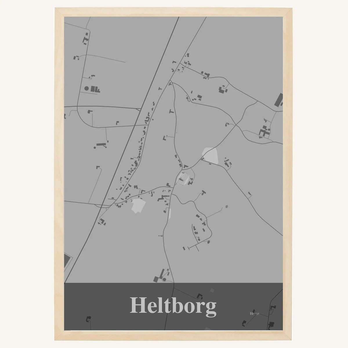 Heltborg plakat – Firkantet 2026 – Lys pastel grå