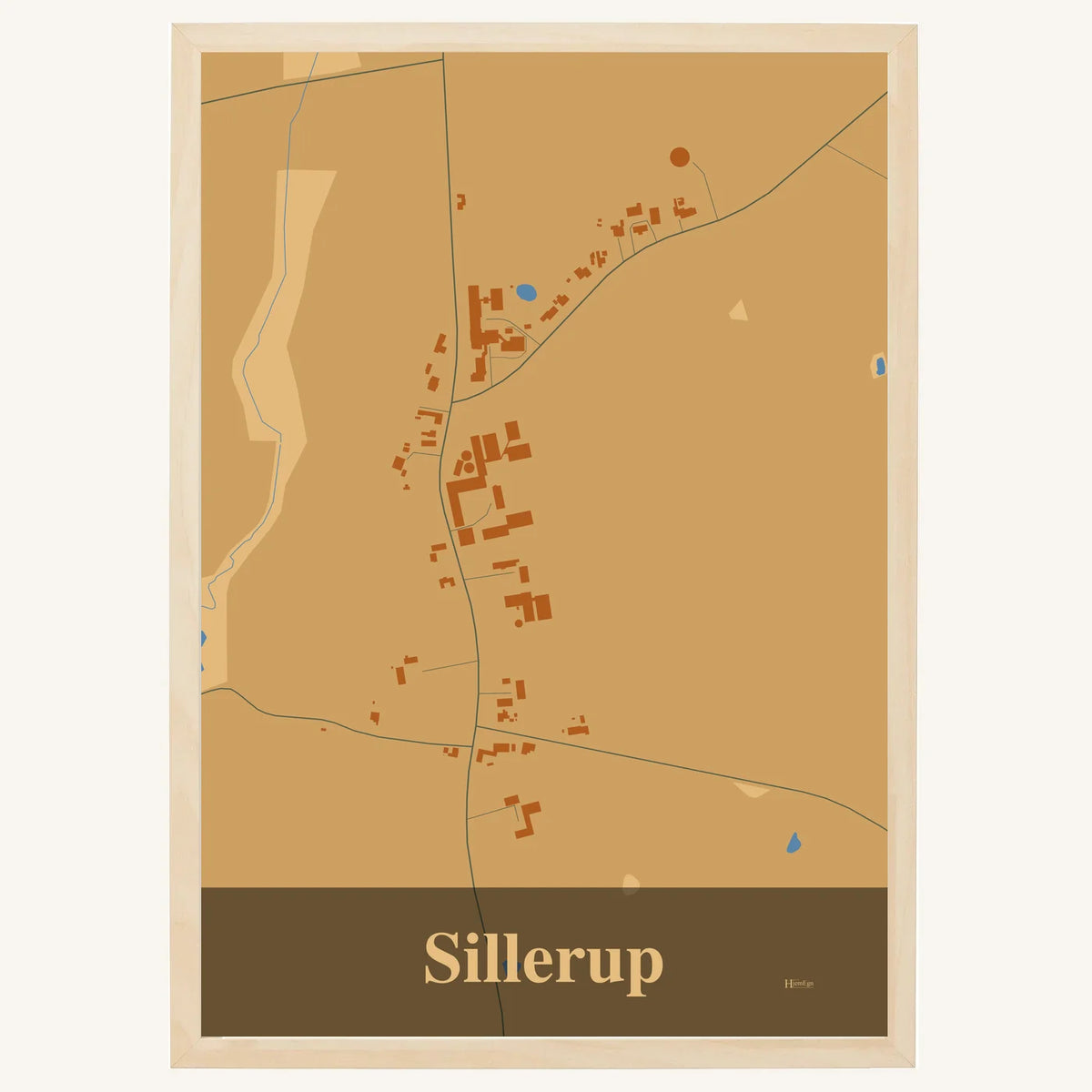 Sillerup plakat – Firkantet 2026 – Lys pastel brun