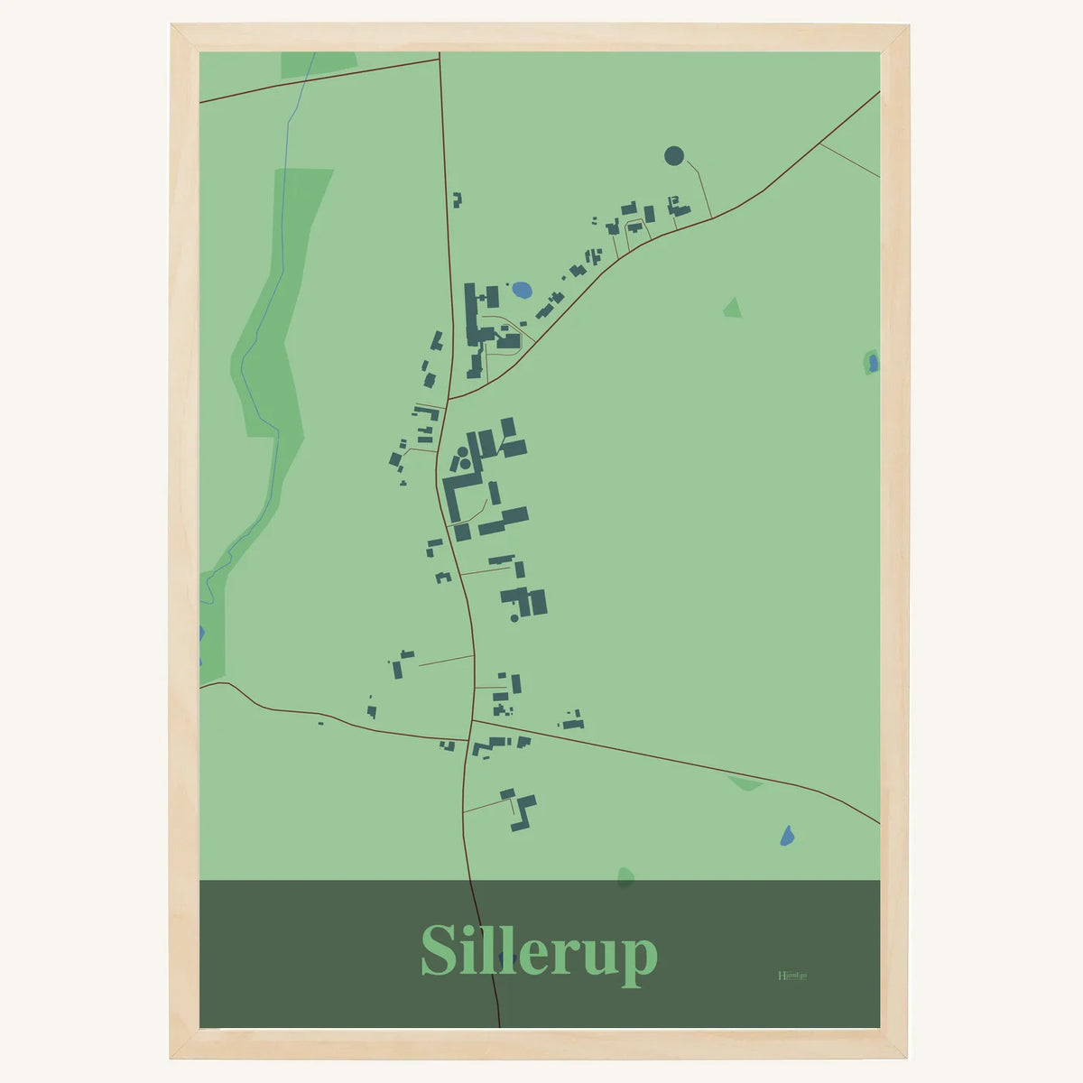 Sillerup plakat – Firkantet 2026 – Lys pastel grøn