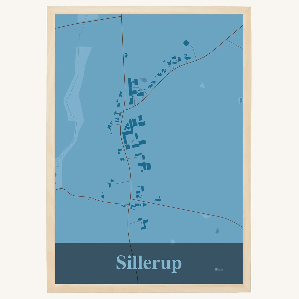 Sillerup plakat – Firkantet 2026 – Lys pastel blå