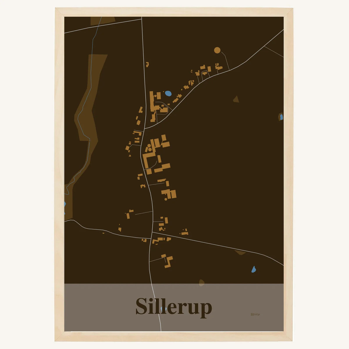 Sillerup plakat – Firkantet 2026 – Mørk brun