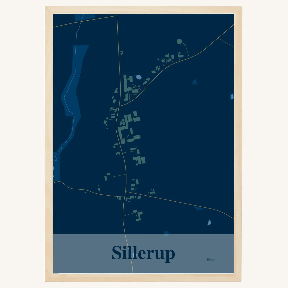 Sillerup plakat – Firkantet 2026 – Mørk blå
