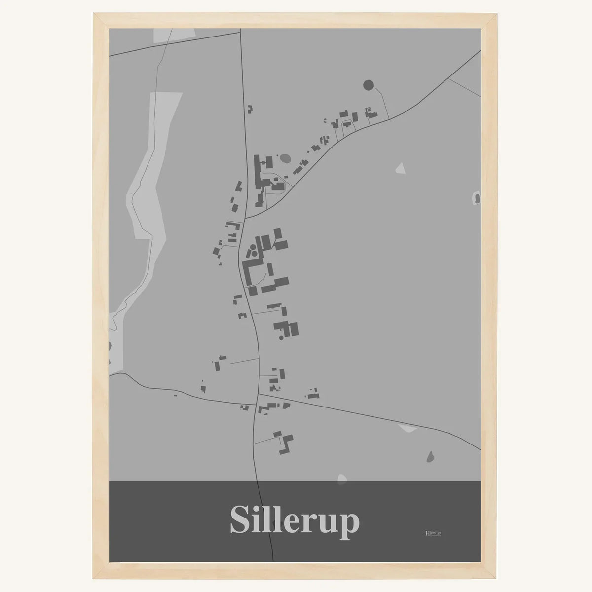 Sillerup plakat – Firkantet 2026 – Lys pastel grå